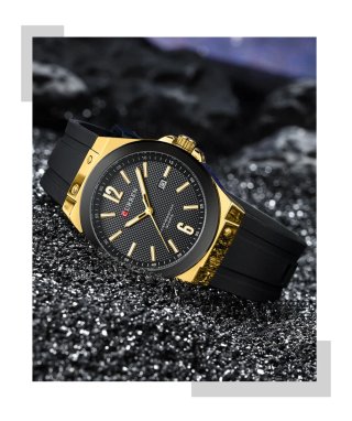 Reloj Curren Hombre Negro y Dorado