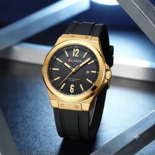 Reloj Curren Hombre Negro y Dorado