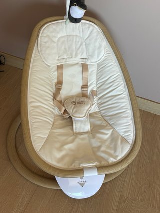 Hamaca Columpio Bebé Madera y Tela