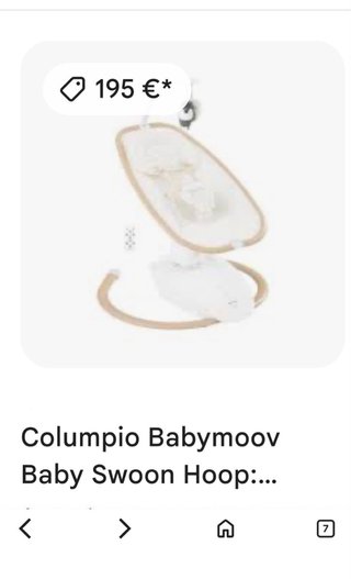 Hamaca Columpio Bebé Madera y Tela