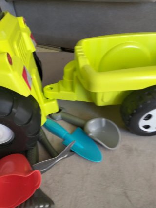 Correpasillos Tractor Ecoiffier con remolque