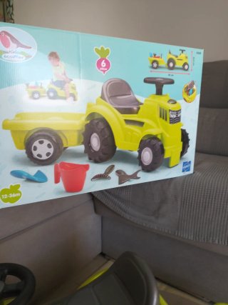 Correpasillos Tractor Ecoiffier con remolque
