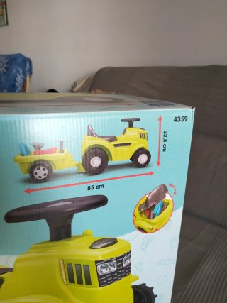 Correpasillos Tractor Ecoiffier con remolque