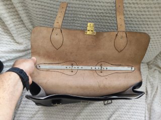 Maletín de cuero vintage negro