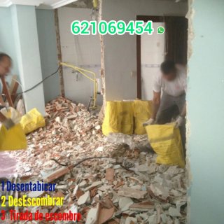 Demolición limpieza retirada escombro completa