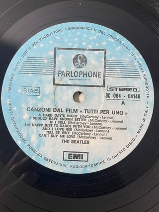 Vinilo Beatles A Hard Day's Night Italia ERRATA