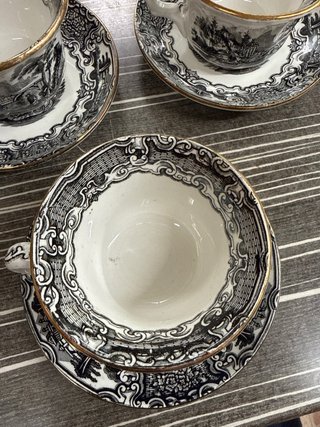Lote 3 Tazas con Plato La Cartuja Sevilla