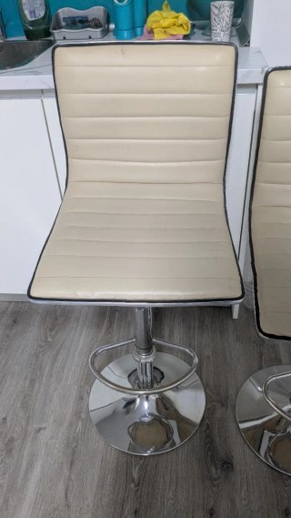 Taburetes de Cocina Beige (2 unidades)