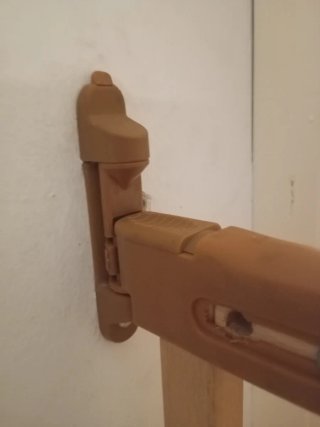 Barrera seguridad madera niños