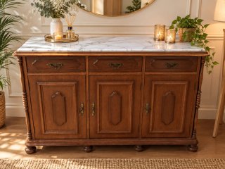 Mueble madera y mármol  PRECIO NEGOCIABLE