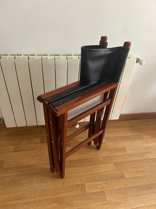 Silla Director Plegable Madera y Piel Sintética