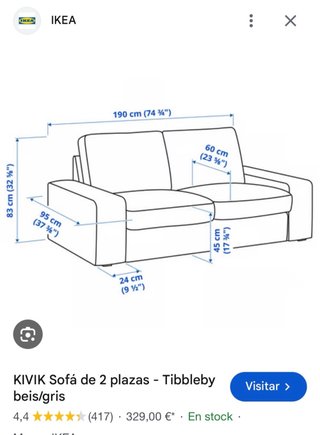 Sofás 2 plazas Kivik más fundas