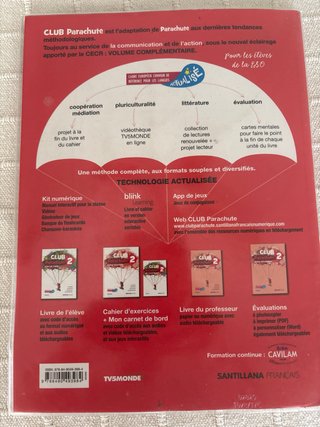 Club Parachute 2, méthode de français Livre de ...