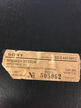 Altavoces Sony SS-E 440 Mk II