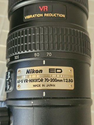 Objetivo Nikon 70-200mm f2.8 VR-1. Para F y Z