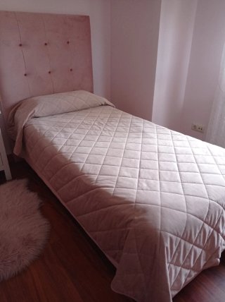 Colcha bouti rosa cama 90 cm