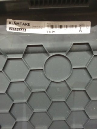 Caja de plástico gris Klamtare