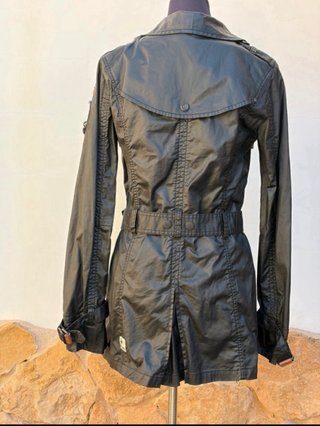 Gabardina Khujo Negra Mujer