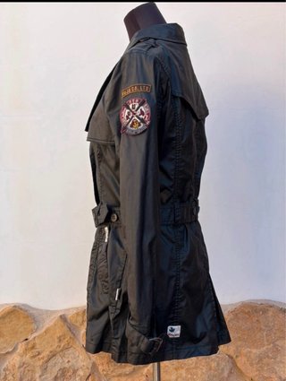 Gabardina Khujo Negra Mujer