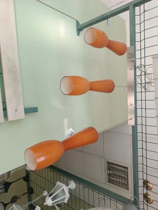 Lámpara colgante naranja de cristal nueva