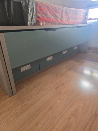 Cama nido con cajones de madera