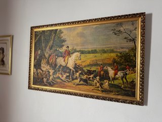 Cuadro Caza con Perros y Caballos 150 x 90 cm