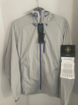 Stone Island Raso Gommato Chaqueta Gris