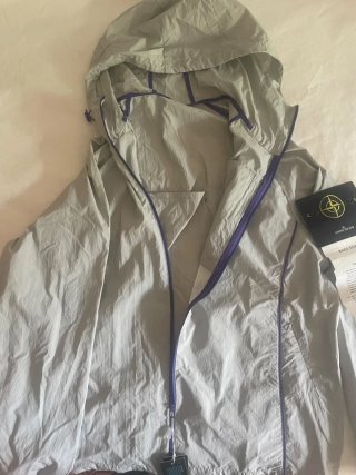 Stone Island Raso Gommato Chaqueta Gris