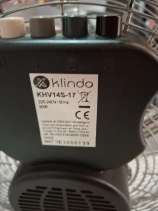 Ventilador Klindo Industrial Plata.90 w.