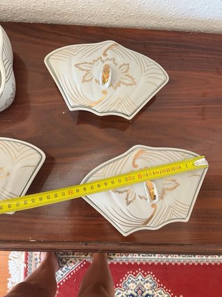 Set 4 Cuencos Cerámica con Tapa Dorada