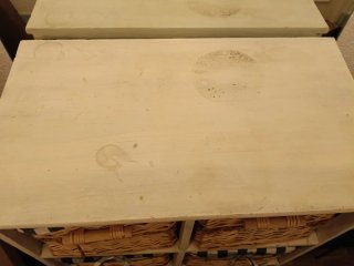 Aparador recibidor mimbre y madera