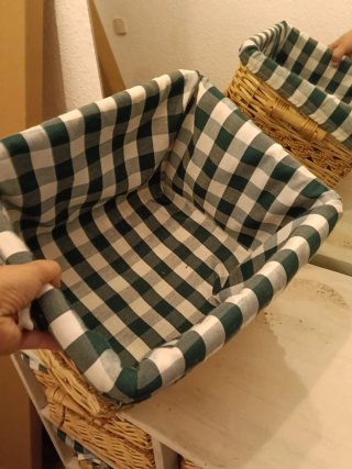 Aparador recibidor mimbre y madera