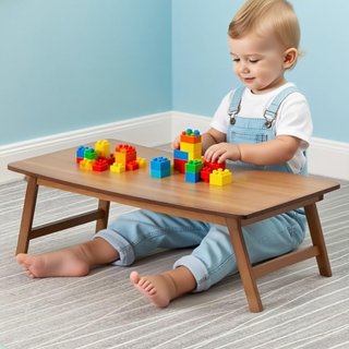 Mesa baja bambú plegable 57x34cm