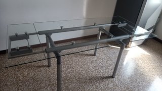 Tavolo Effezeta allungabile in vetro
