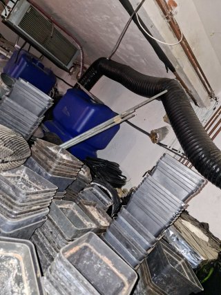 Ventilador industrial y material cultivo