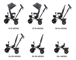 Triciclo evolutivo Kinderkraft gris