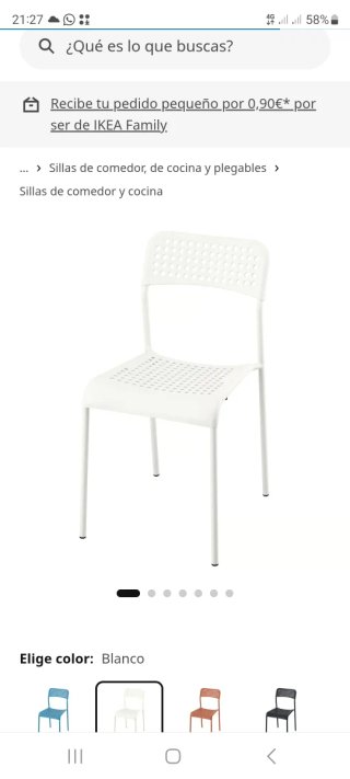 6 Sillas IKEA Blancas