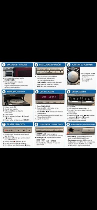NEGOCIABLE Minicadena Aiwa NSXS212 CDCassetteRadio
