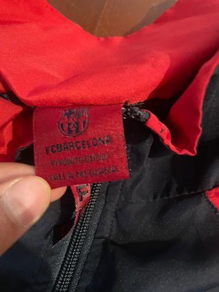 Chaqueta FC Barcelona Negra y Roja