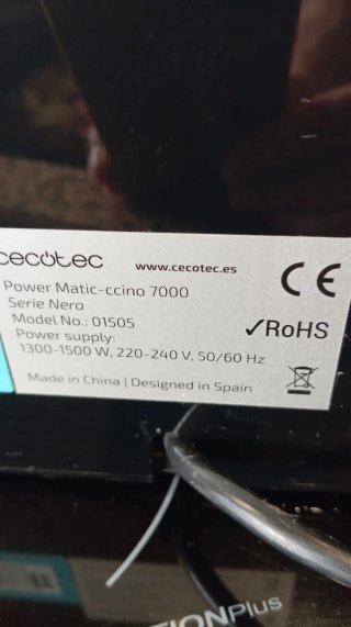 Cafetera Cecotec Power Matic Ccino 7000