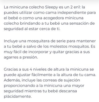 Minicuna colecho Sleepy