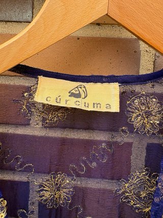 Bolero fiesta azul y dorado Corcuma talla única