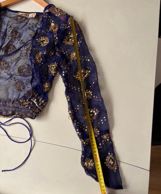 Bolero fiesta azul y dorado Corcuma talla única
