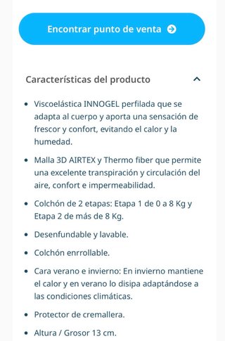 Colchón cuna MyBaby 60x120.