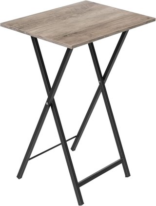 Mesa plegable industrial greige y negro