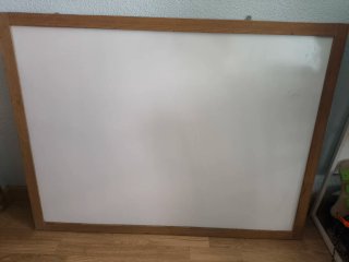 Pizarra blanca de madera