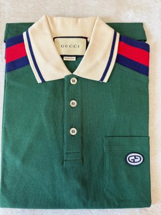 Polo Gucci Verde con Detalles Beige