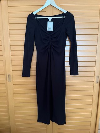 Vestido largo negro H&M Talla S