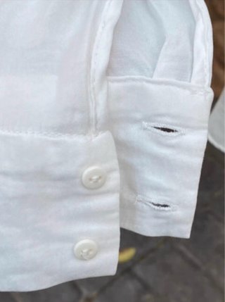 Blusa Zara Blanca Manga Larga