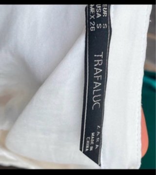 Blusa Zara Blanca Manga Larga